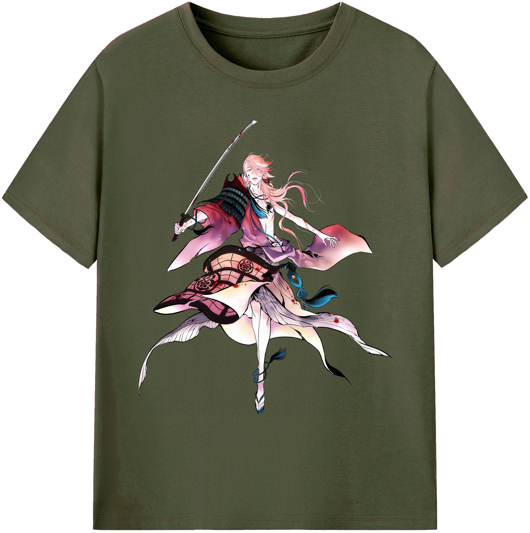（画像用） 刀剣乱舞 Touken Ranbu 綿100％ メンズ半袖Tシャツ｜肌触りやわらか＆通気性